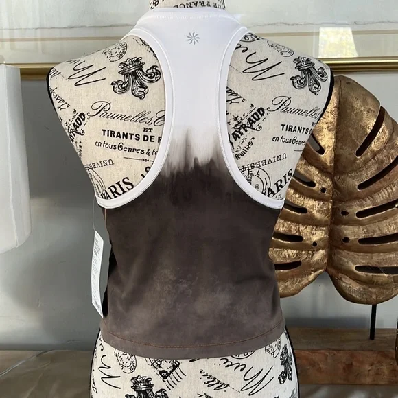 Brand new athleta shanti water color stripe crop - Picture 3 of 6